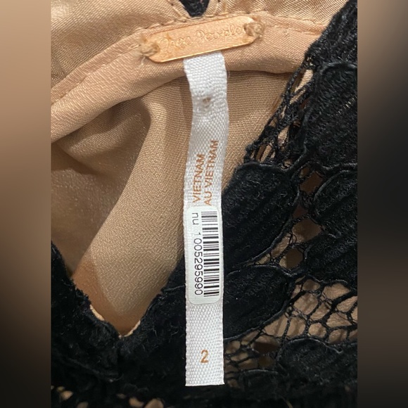 Free People Dangerous Love Black Lace Overlay Mini Dress - Picture 6 of 15